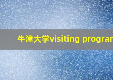 牛津大学visiting program